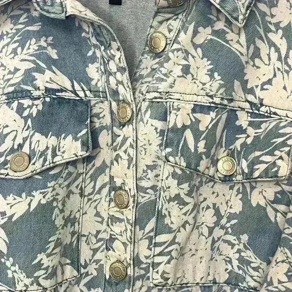 Eloquii Elements Floral Denim Romper 22 - Picture 9 of 12